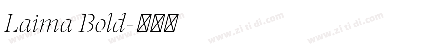 Laima Bold字体转换